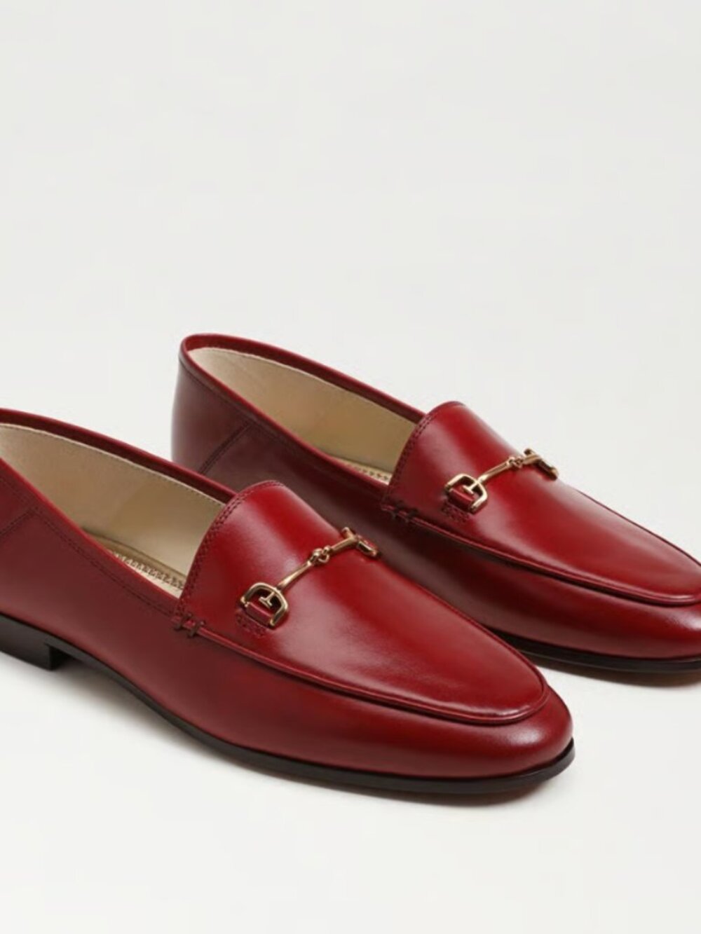 Sam Edelman Loraine Bit Loafers in Deep Scarlet Leather / US 5